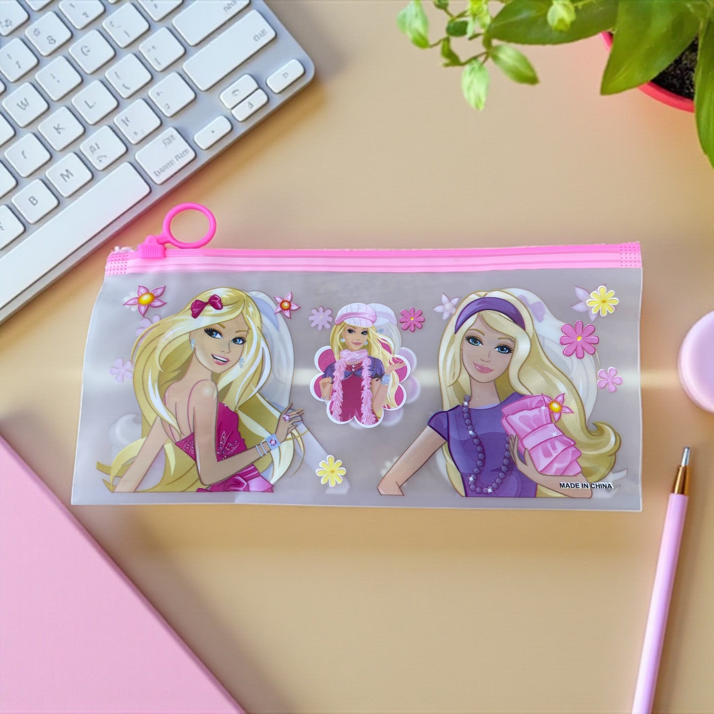 Barbie CHARACTER TRANSPARENT PENCIL POUCH FOR KIDS
