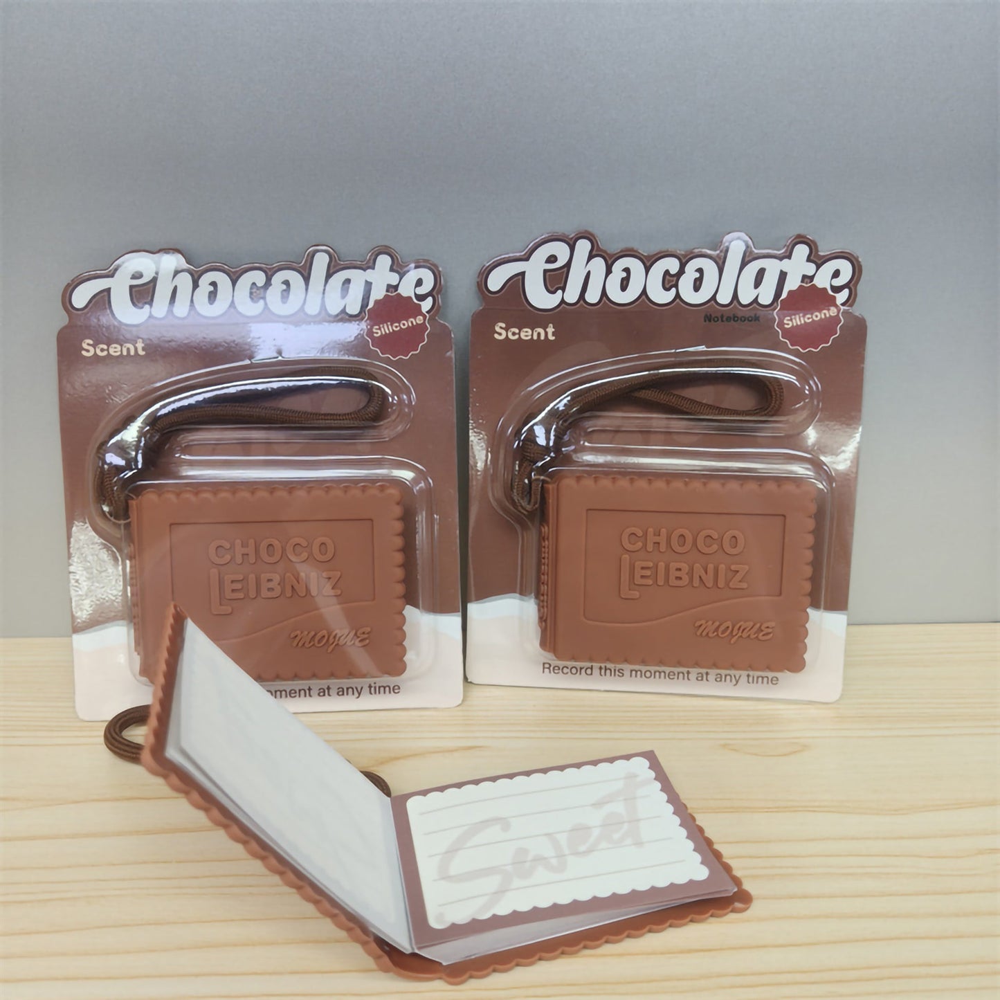 Scented Silicone Biscuit Notebook Keychain