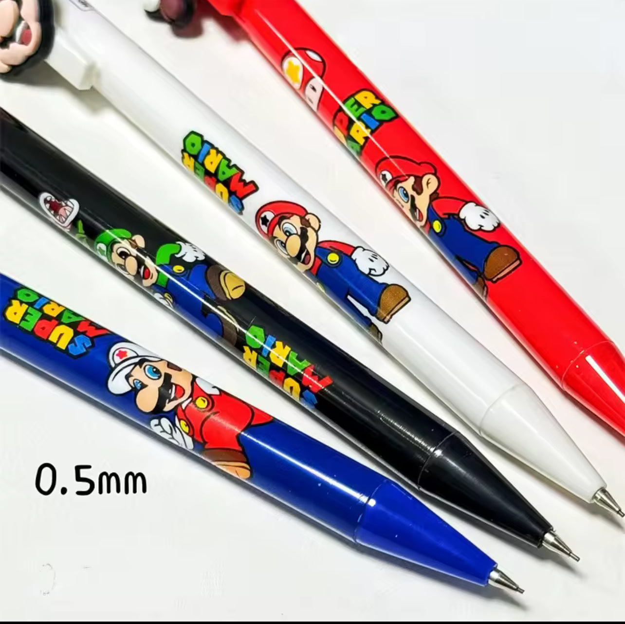 Super Mario Bros Mechanical Pencil Anime 0.5mm Press Automatic Mechanical Pencil School Office Supplies Student Stationery Gift
