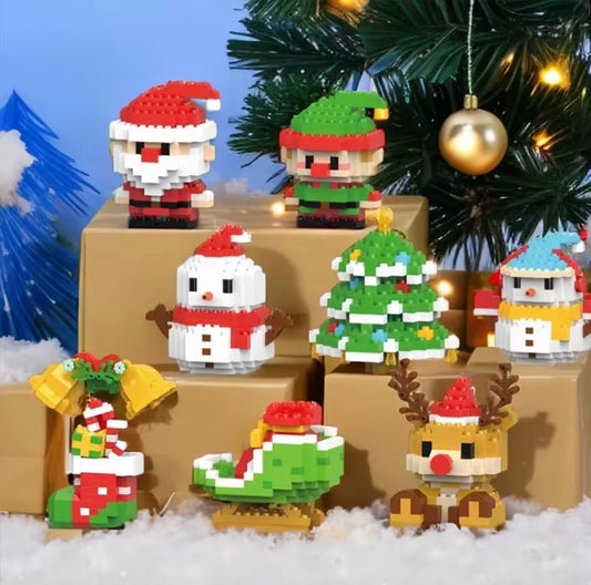 Christmas Particle Building Block Construction Set Micro Diamond Bricks Toy for Children