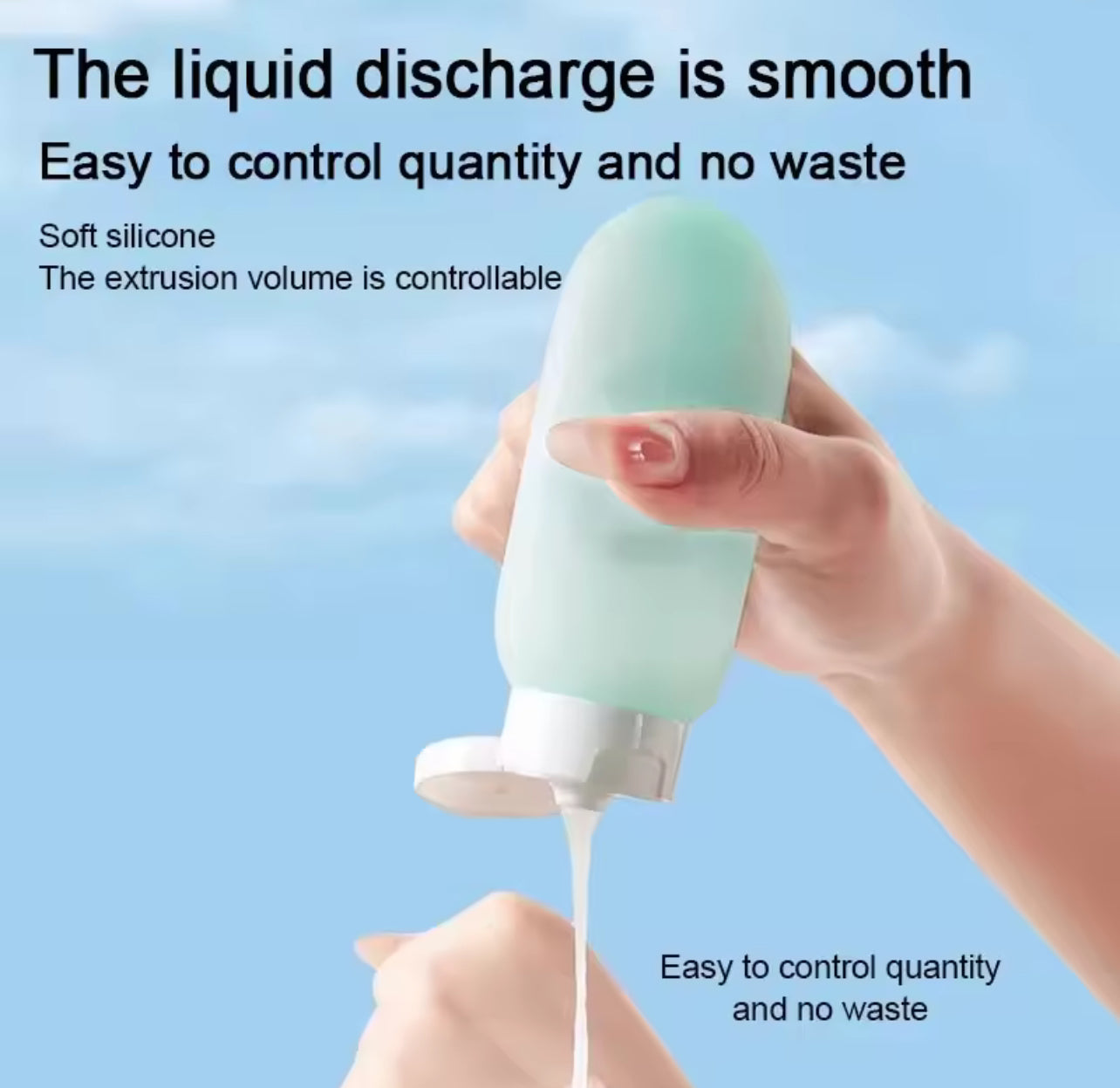 New 60ML Silicone Travel Bottles Travel Packaging Set Airplane Bottle Refillable Travel Bottle Shampoo Bottles Kit