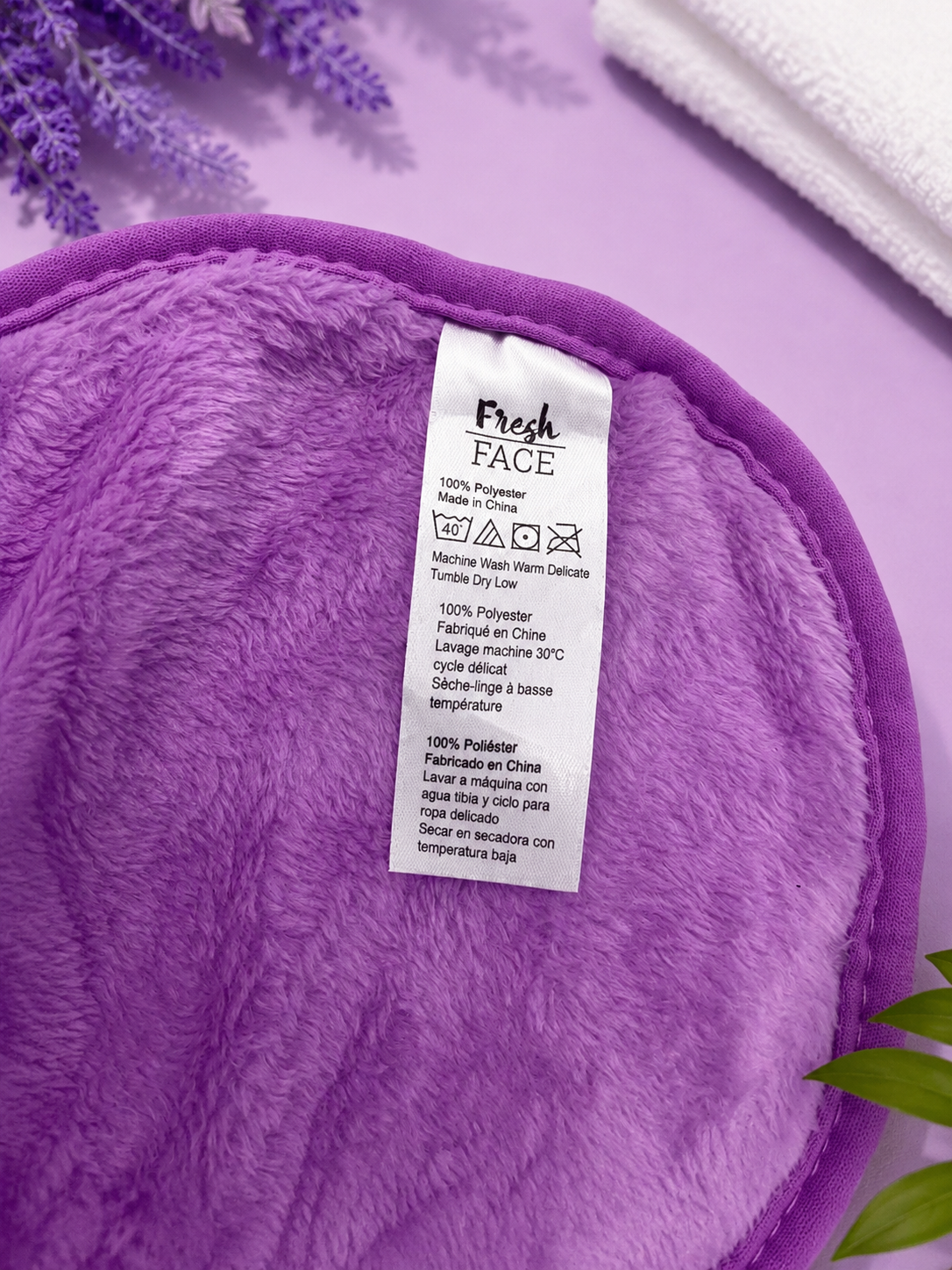 1Pc Random Color Soft Plush Makeup Removing Towel – Double-Sided Facial Cleansing Cloth
