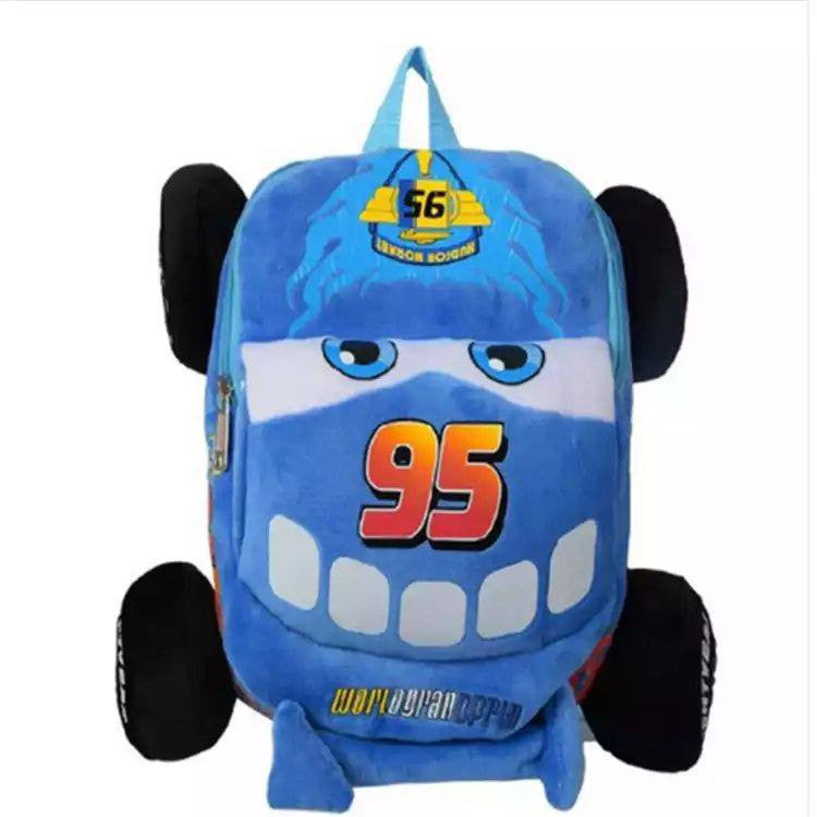 Car Plush Backpack Kindergarten School Boy Toys Kids Plush Stuffed Plush Cartoon Backpack Car Lover Kids Gift