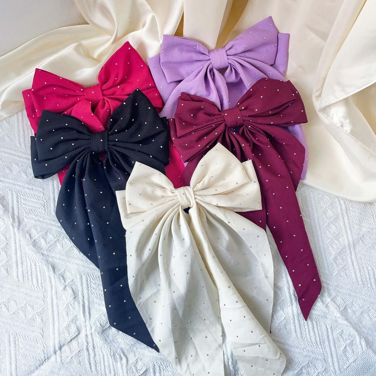 Woman Girls New Bowknot Streamer Hairpin Chiffon Ribbon Barrette Bow Back Head Spring Clip Headwear Fashion Hair Accessories Advertise