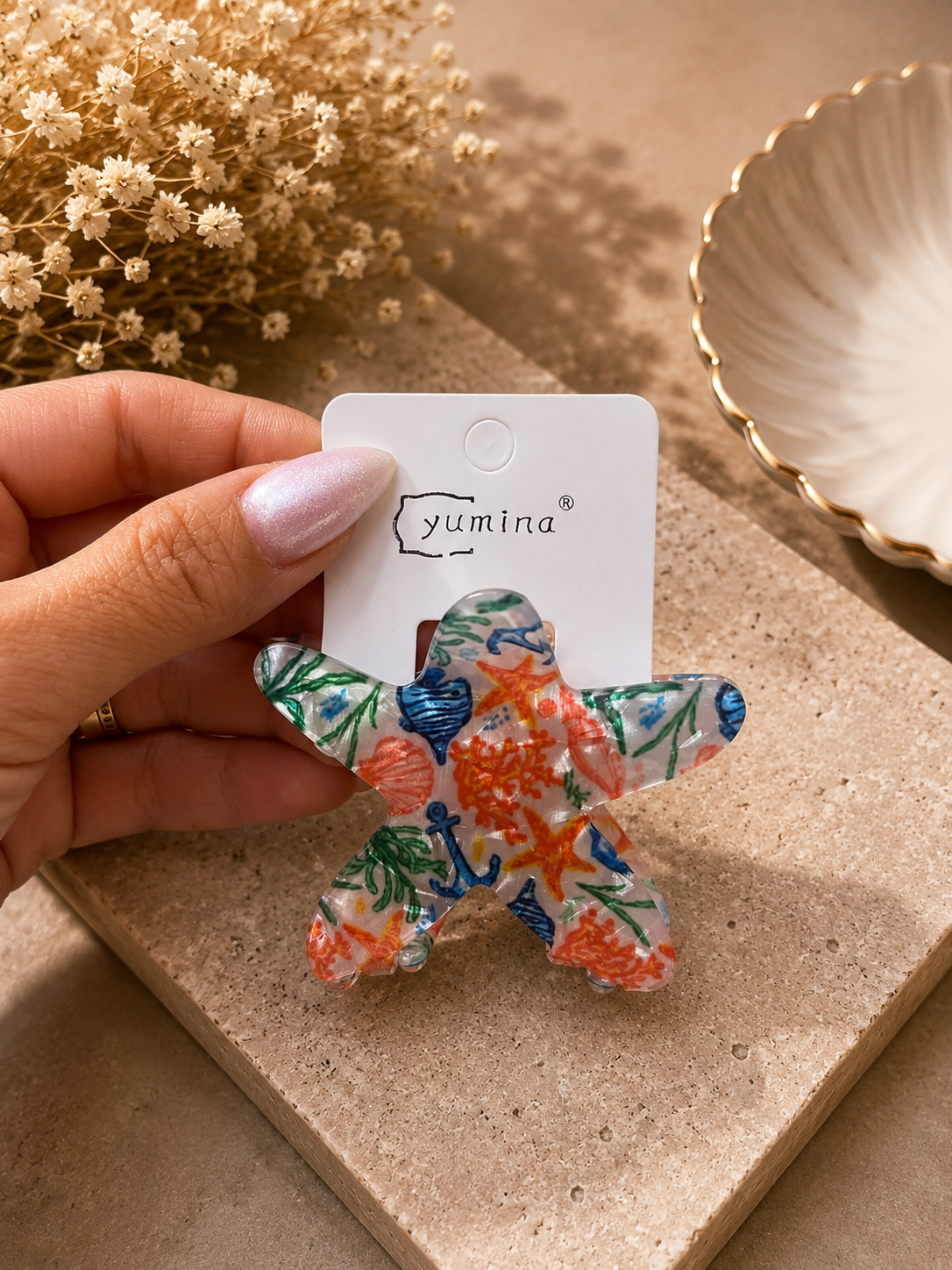 Starfish Hair Clip – Colorful Sea-Inspired Design