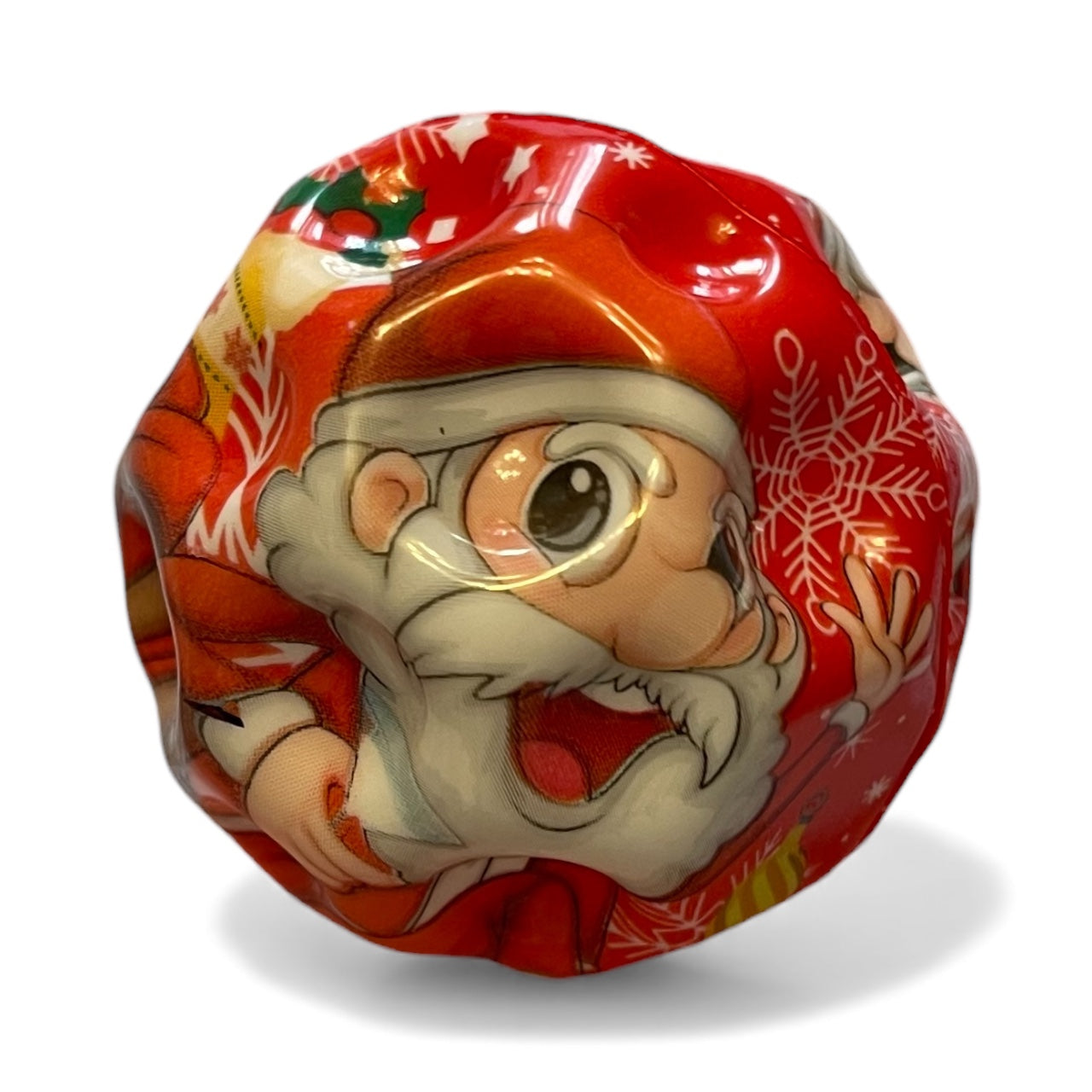 Christmas Squishy Stress Balls – Santa & Snowman Designs (Rubber Material) – 1pc