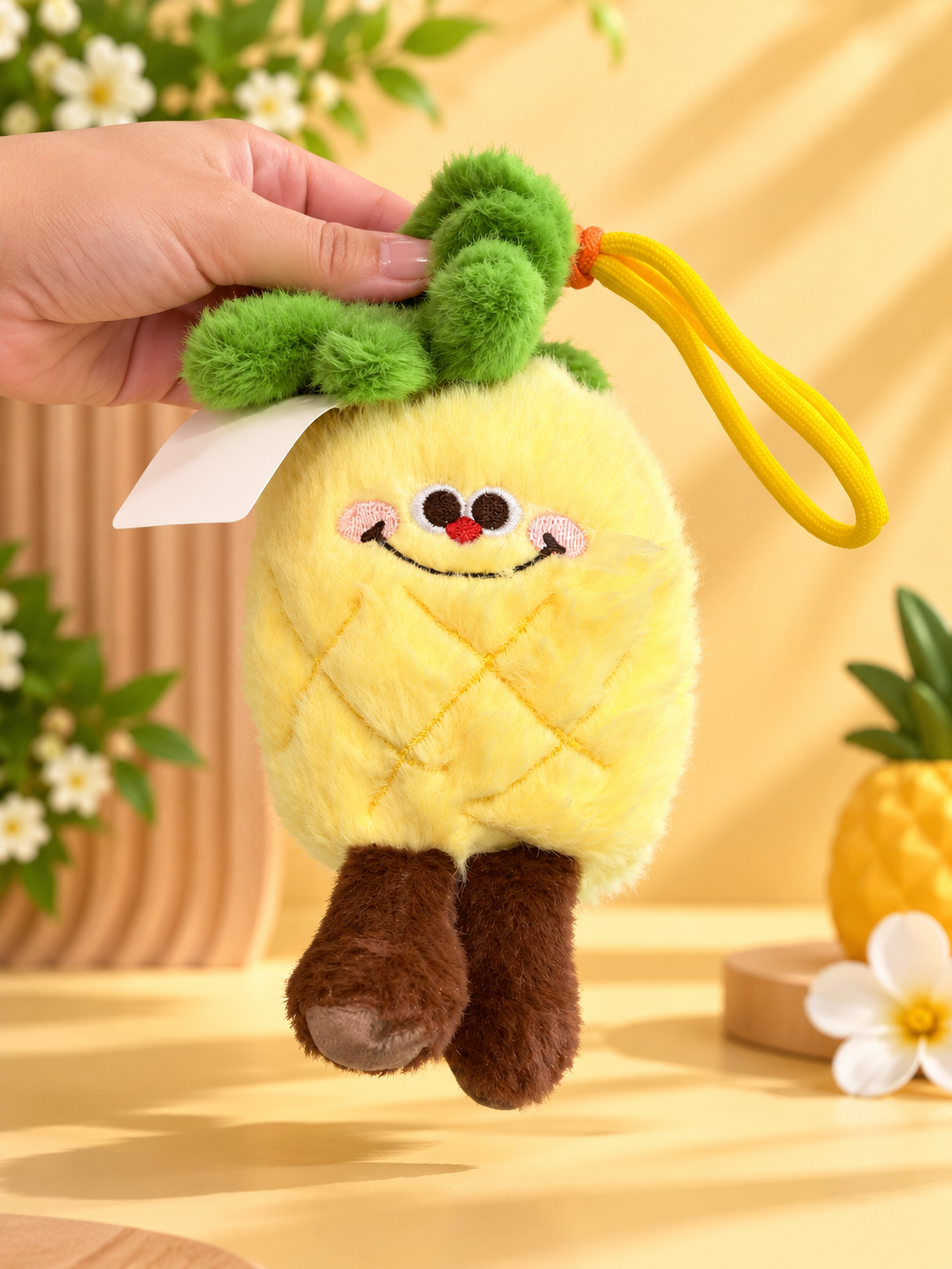 Cute Plush Fruit & Food Keychain – Adorable Bag Charm