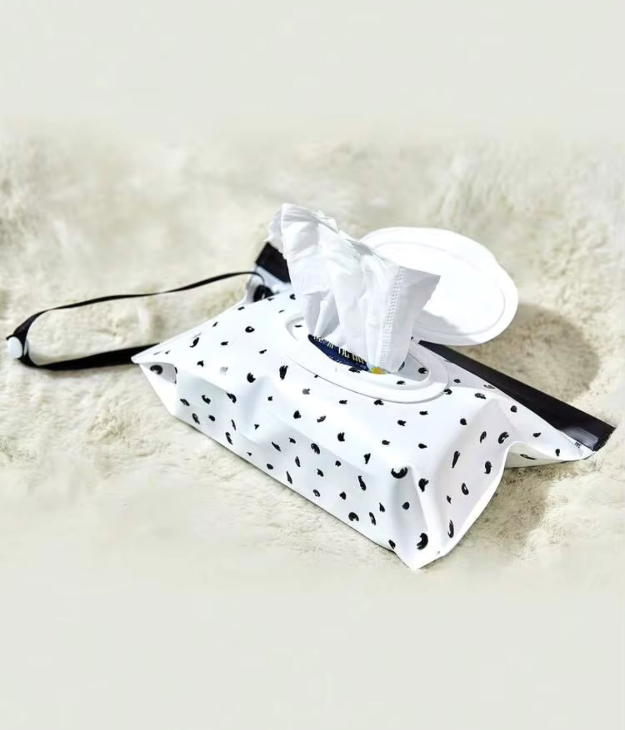 1pc Portable Baby Wet Wipes Bag, Flip-Top Lid, Self-Sealing Wet Tissue Dispenser, Hand/Face/Tissue Storage Box For Outdoor Travel Baby Shower Family Decorations Gifts