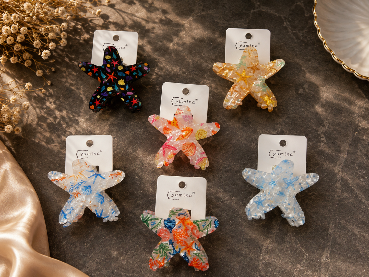Starfish Hair Clip – Colorful Sea-Inspired Design