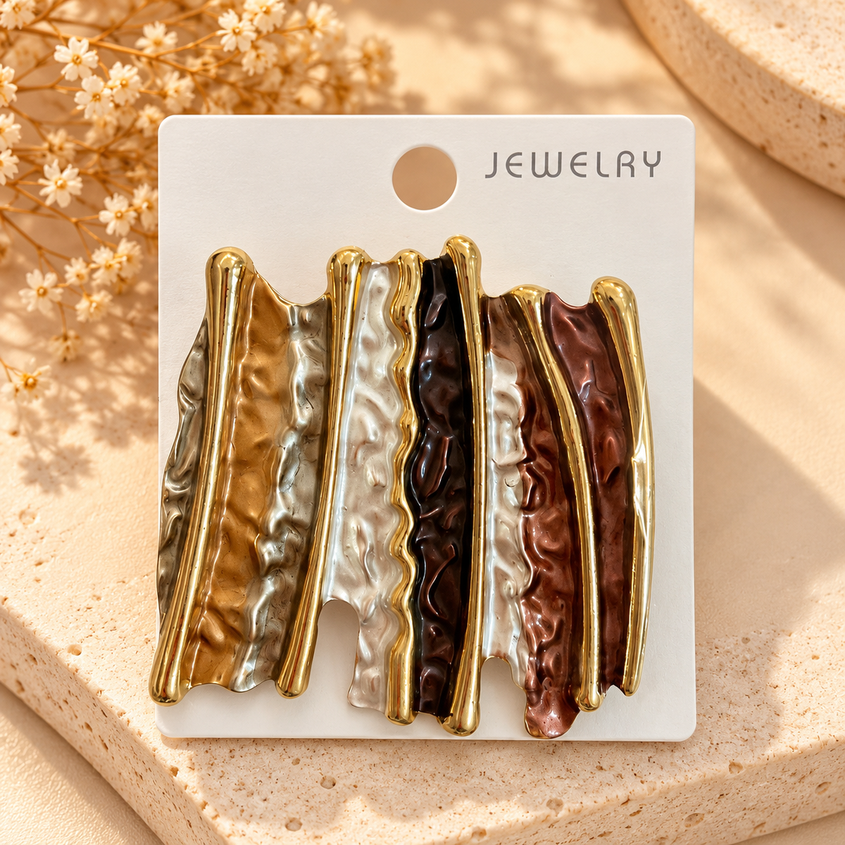 Elegant Statement Brooches & Pins – Gold-Tone Designs with Artistic Details