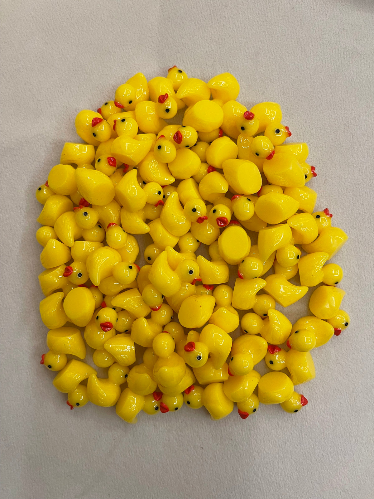 Mini Yellow Duck Figurines – 50 Pieces Jar | Cute Craft & Decoration Charms