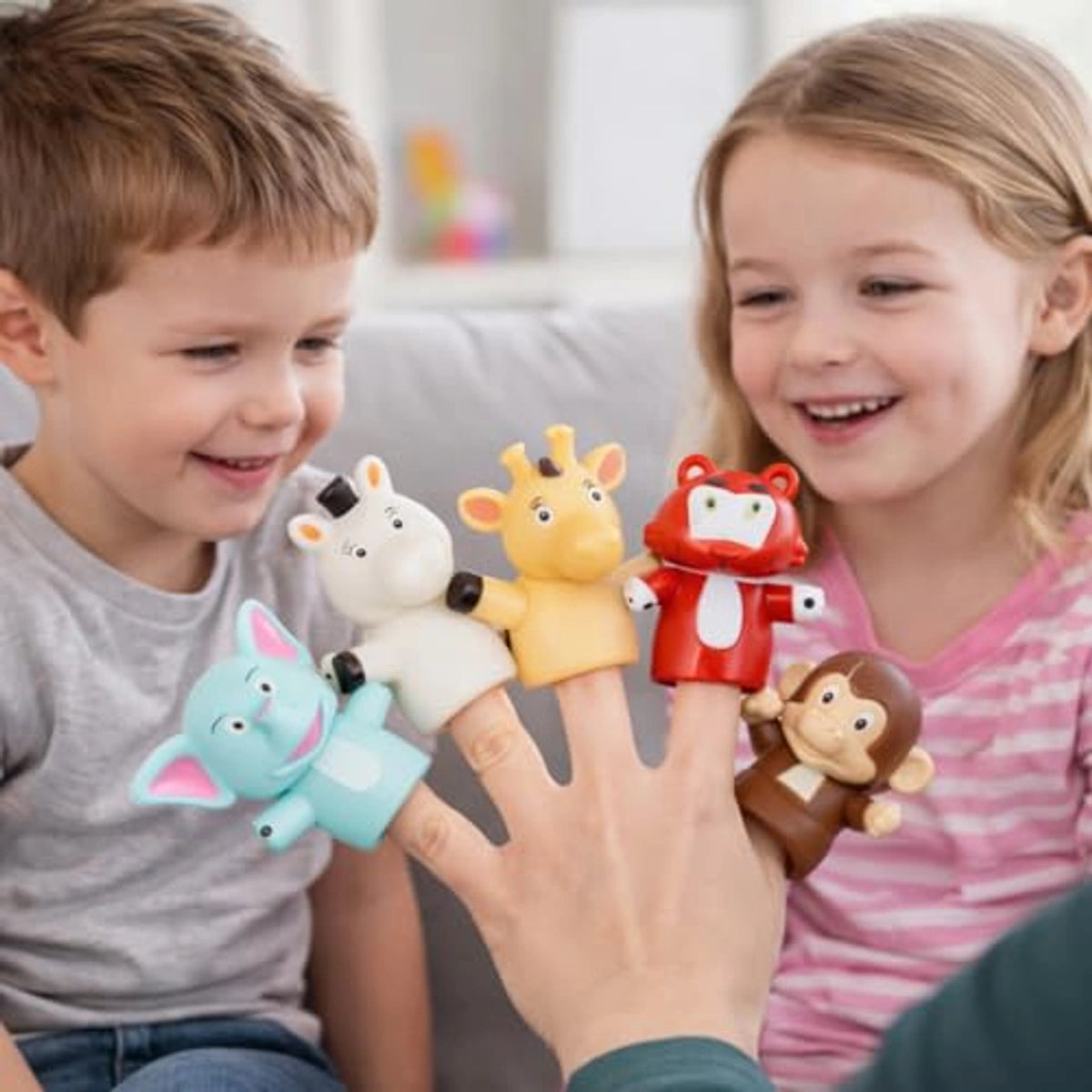 5-Piece Animal Finger Puppet Set – Colorful Cute Characters