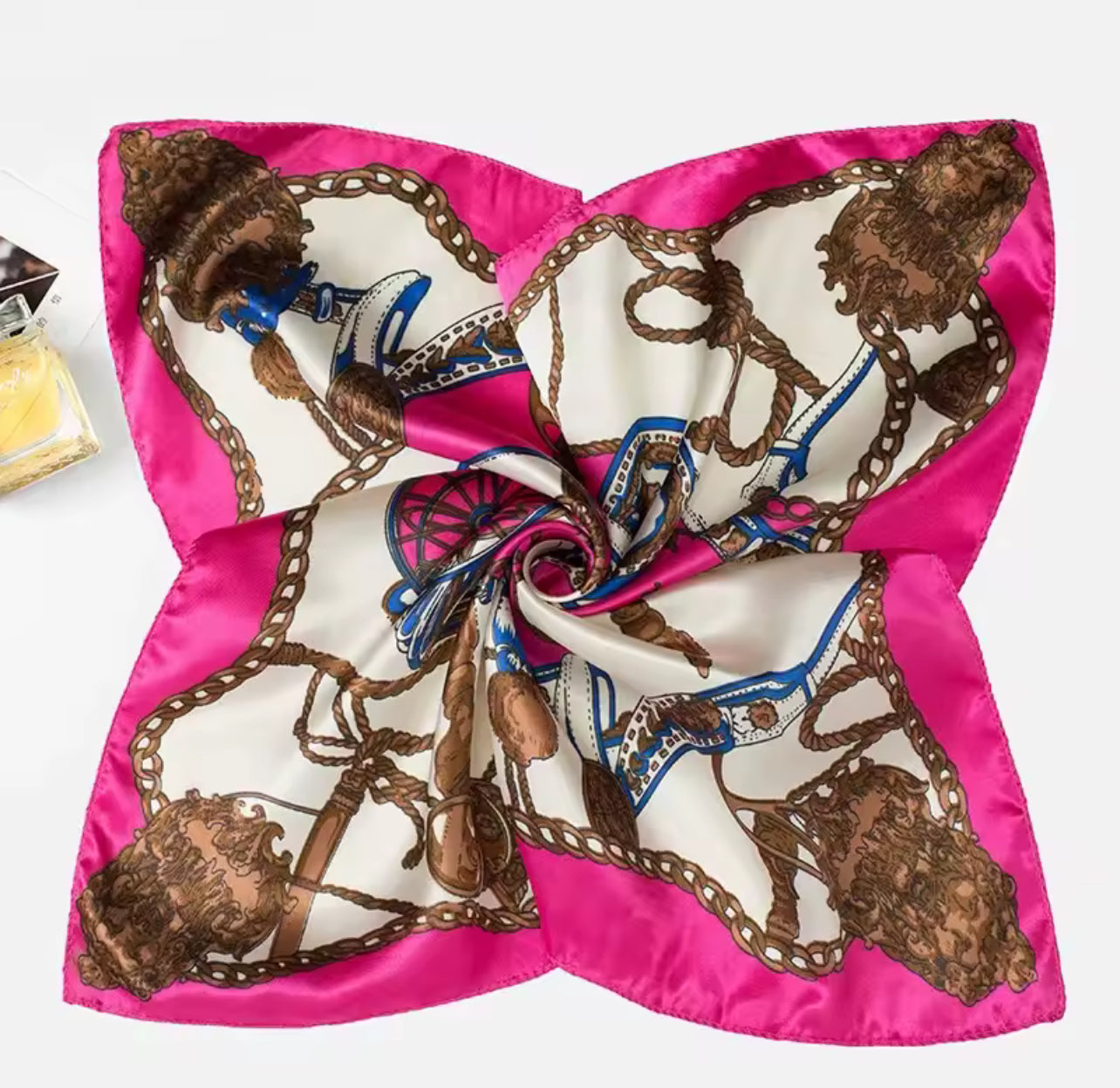 Women’s Satin Square Scarf – 50×50 cm – Assorted Elegant Styles