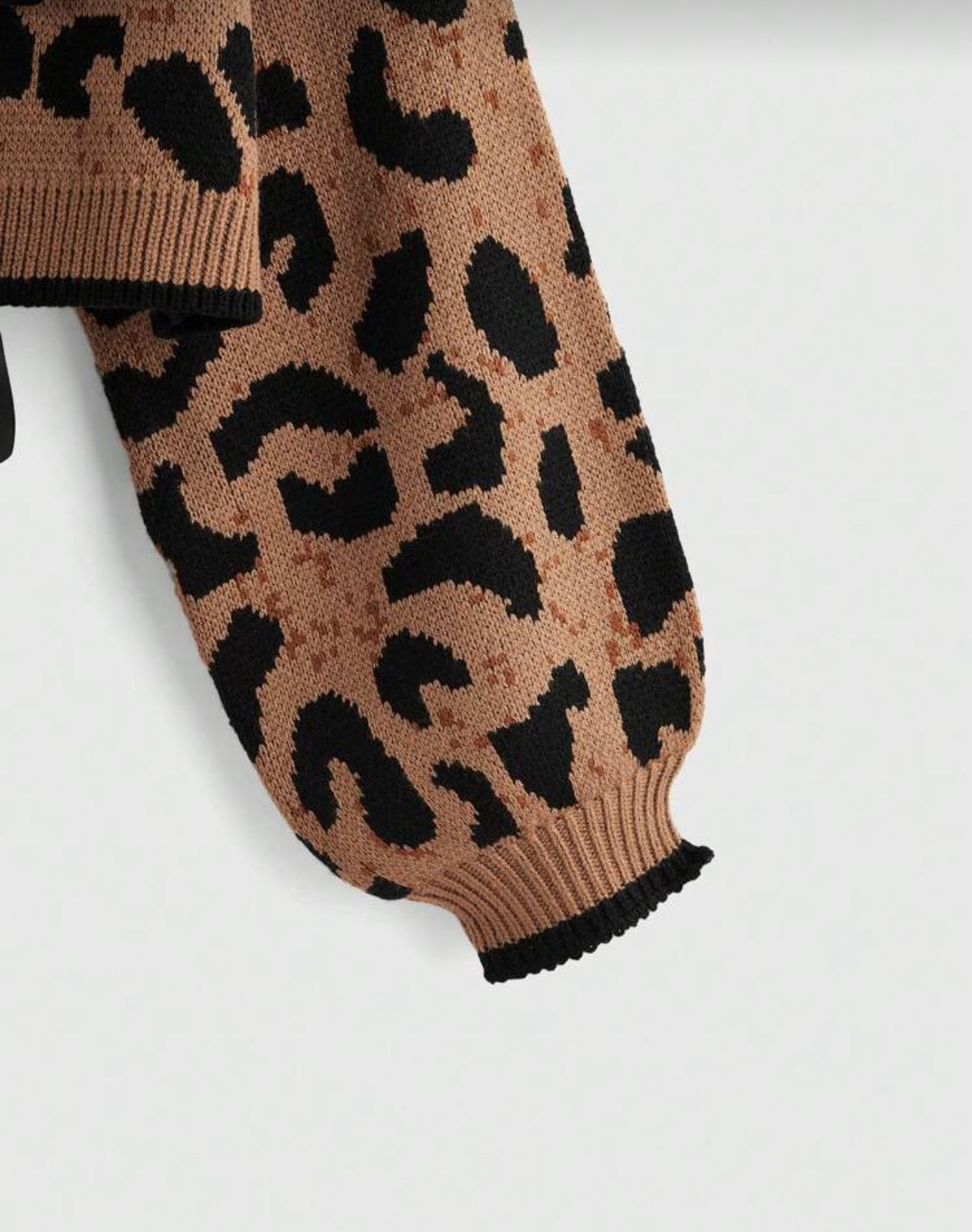 ROMWE Kawaii Autumn Fashion Y2K Leopard Print Bow Tie Cardigan,Long Sleeve Tops - Medium
