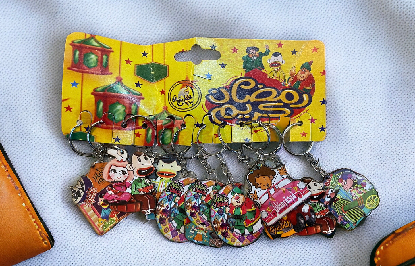 12PCs Ramadan Figures Gift Wooden Keychain