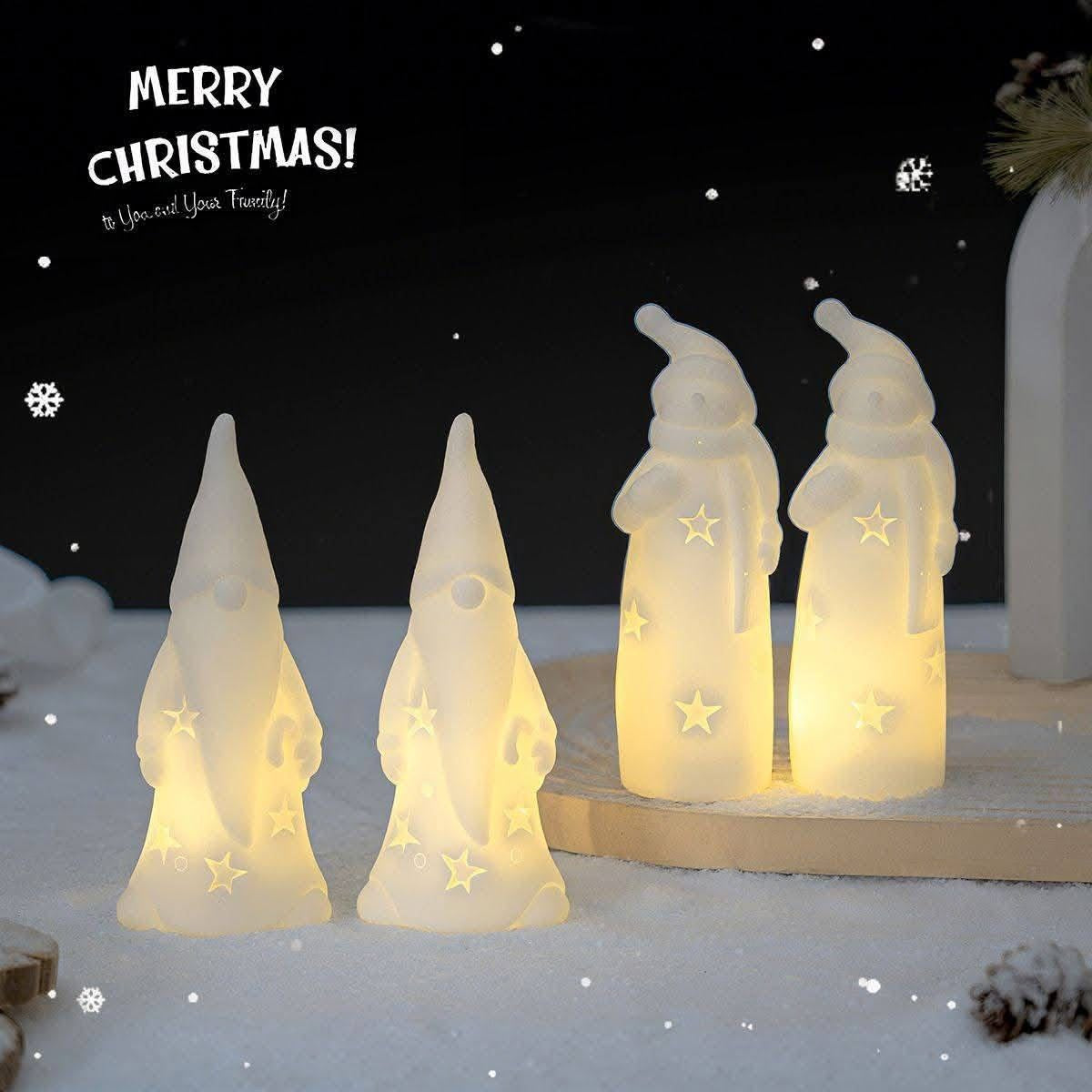 1Pc Modern Led Christmas Light Festive Led Christmas Light Santa Claus Snowman Gnome Night Light Table Decor Flameless for Bedroom