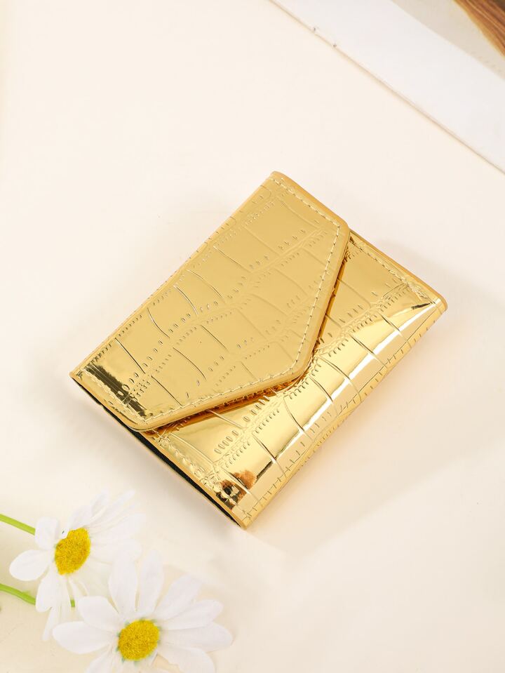 1-Piece Women's Stylish Glossy Crocodile Pattern Wallet, Compact And Exquisite, Easy To Carry, An Excellent Choice For Gifts
