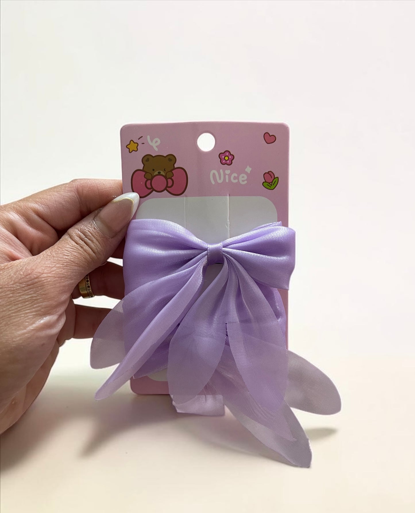 2pcs Organza Hair Bow Clips