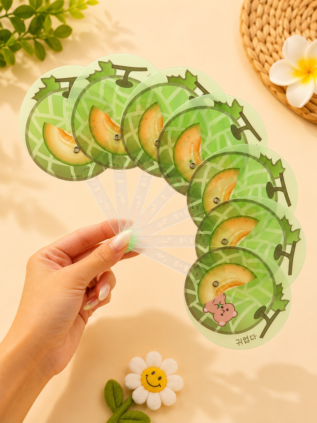 Cute Fruit & Bear Folding Hand Fan for Kids – 6 Fun Designs