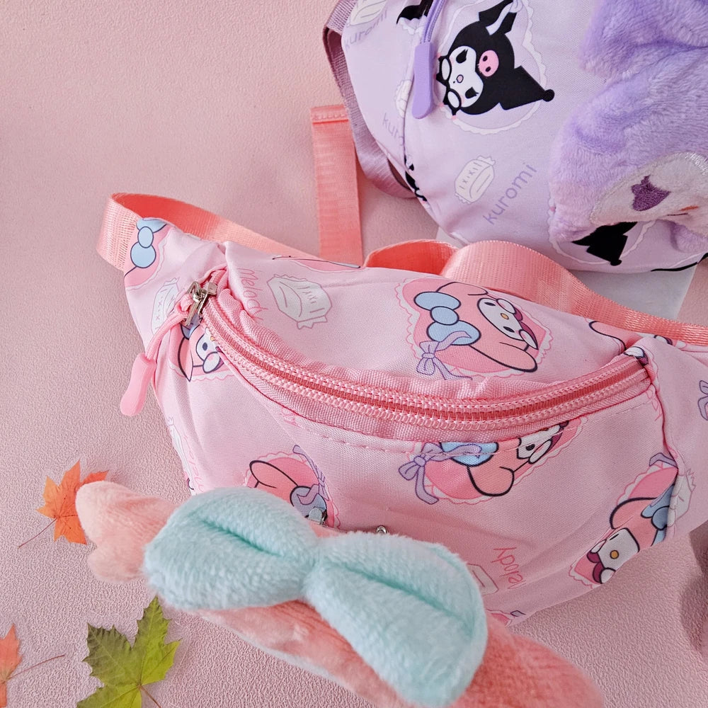 Creative Children's Faionable Chest Bag Crossbody Bag Cute Gift Durable Nylon Pudding Dog Girl Casual Single oulder Bag