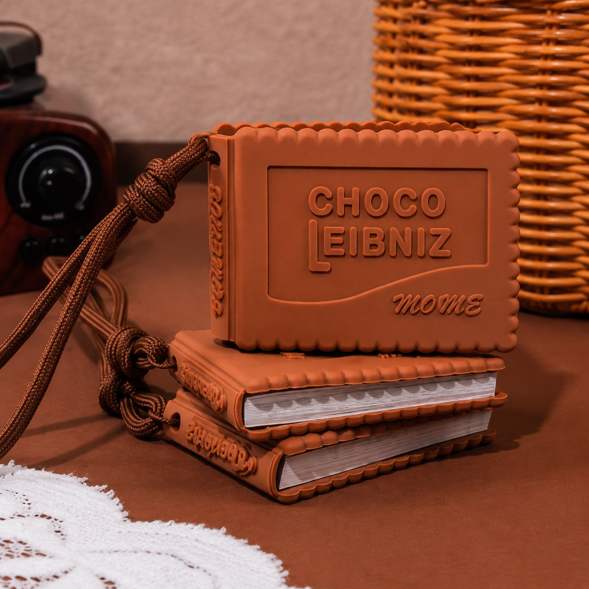 Scented Silicone Biscuit Notebook Keychain