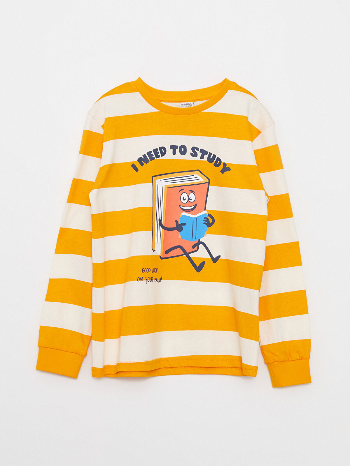 LCW Kids Crew Neck Printed Long Sleeve Boy T-shirt - 4,7 Years