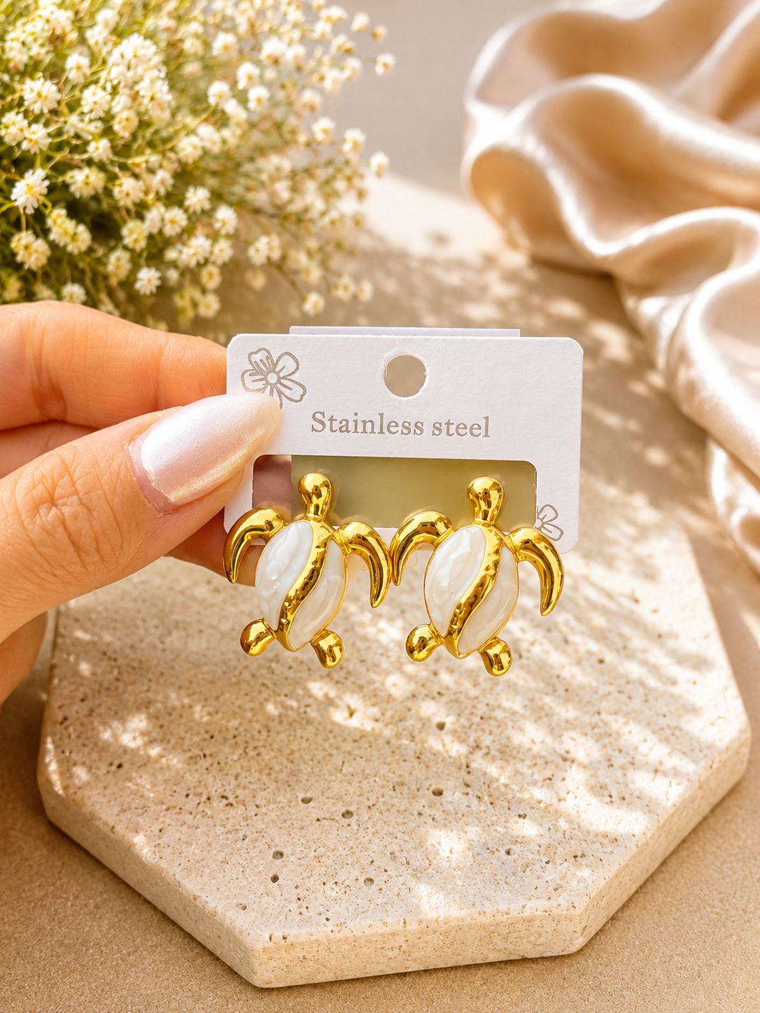 Stainless Steel Floral & Butterfly Earrings Collection