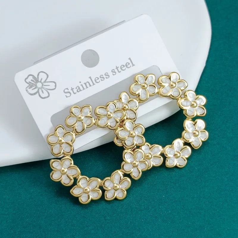 Stainless Steel Floral & Butterfly Earrings Collection