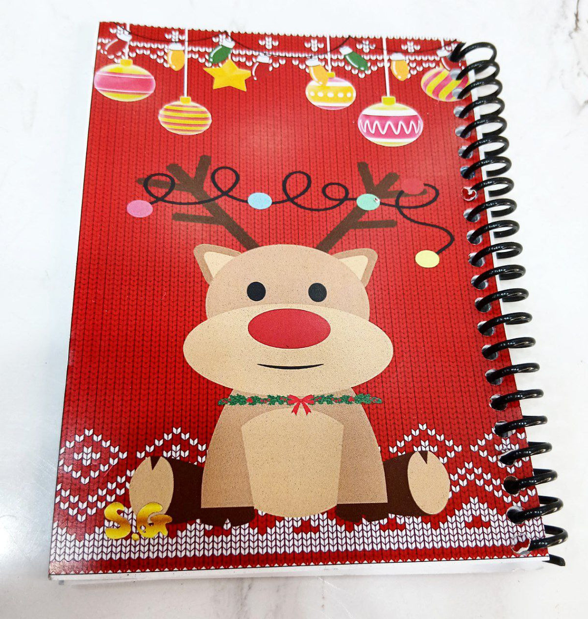 Christmas Themed Printed Wired Notebook
