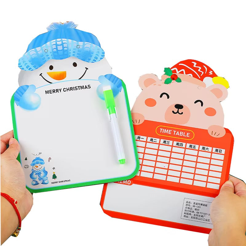 Christmas Character Magnetic Writing Board & Marker – Kids’ Reusable Memo Board