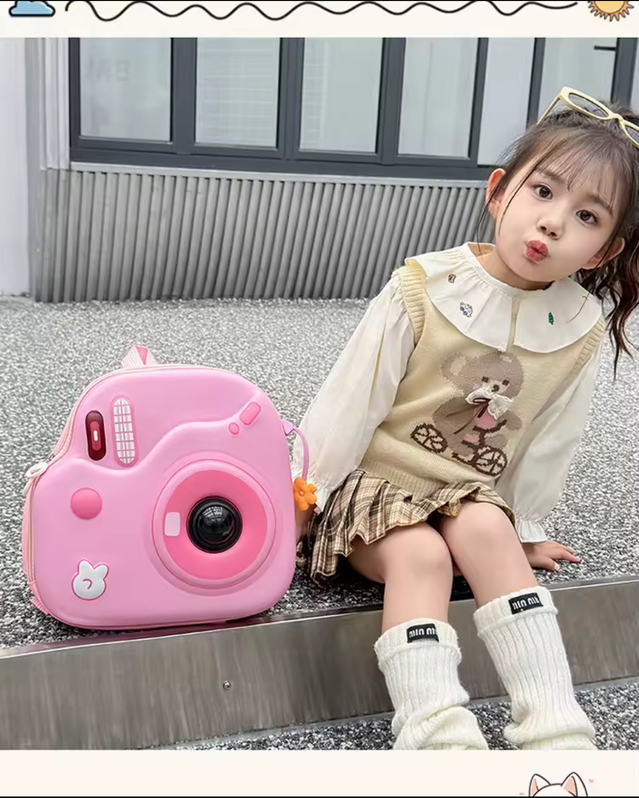 Children Camera Bag Kindergarten Backpack Eggshell Backpack Versatile Toddler Backpacks School Bag Cute Backpack