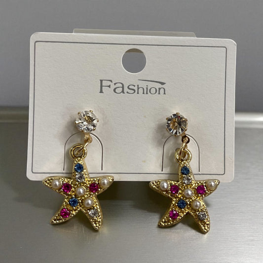 Colorful Trending Starfish Drop Earrings