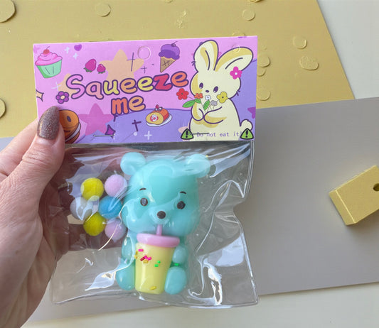 🧸 Cute Squishy Bear Squeeze Toy – Soft Stress Relief | Fun Sensory Toy for Kids