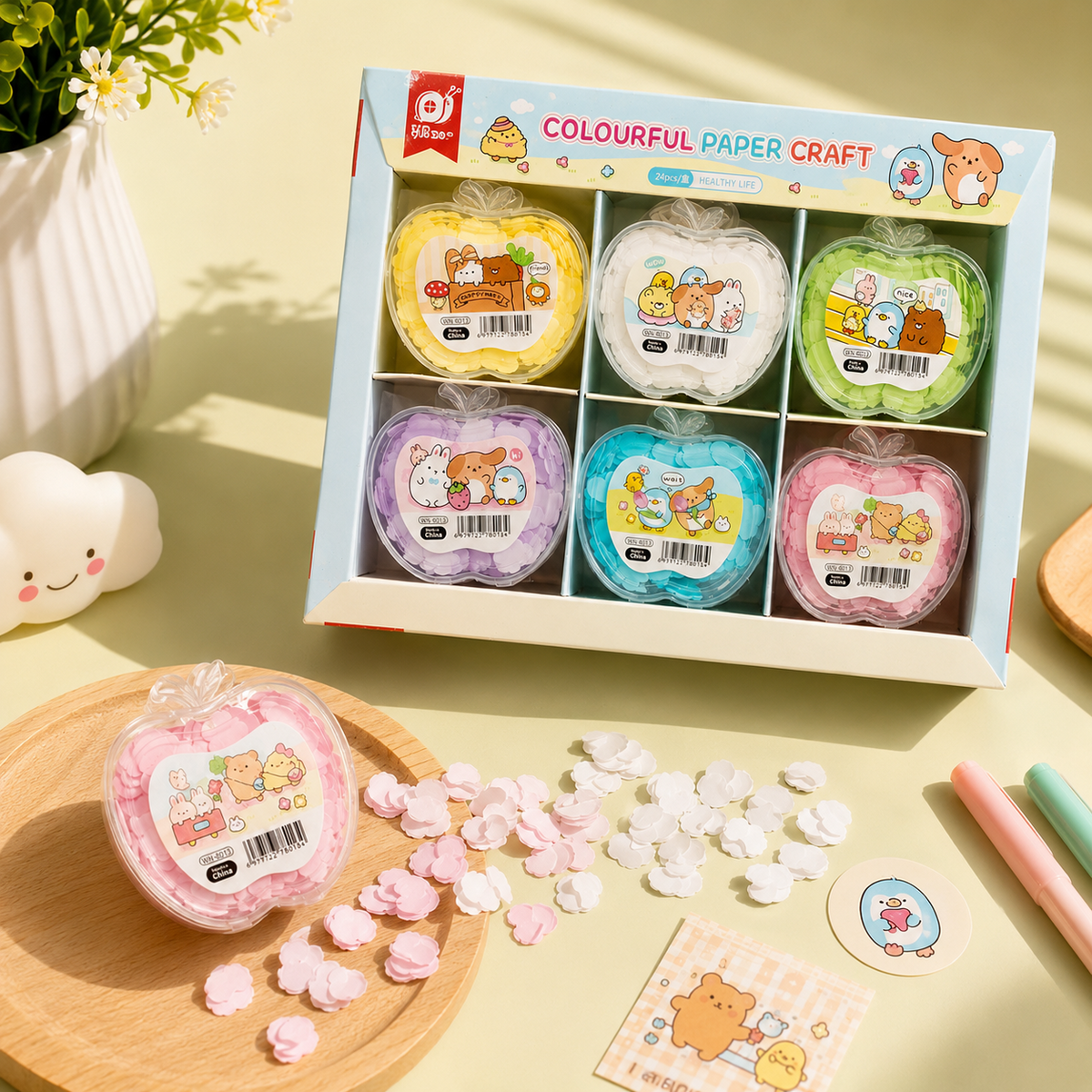 Cute Fruit-Shaped Mini Soap Flakes – Colourful Soap Confetti
