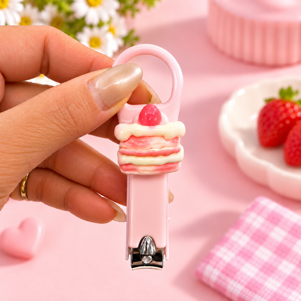 Cute Dessert Nail Clippers – Pastel Colors & Kawaii Cake Designs