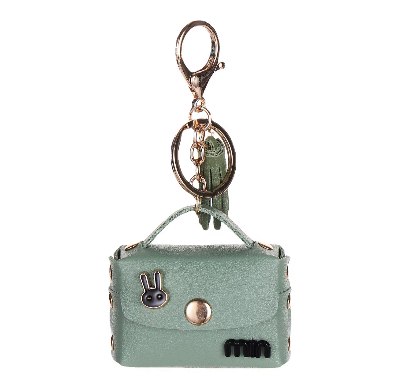 Portable PU Leather Keychain for AirPods 3 Earbuds Case