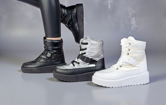 Comfort Platform Waterproof Snow Boots Women Winter Warm Faux Fur Lace Up Designer Ankle Boots Woman's Short Moon Booties