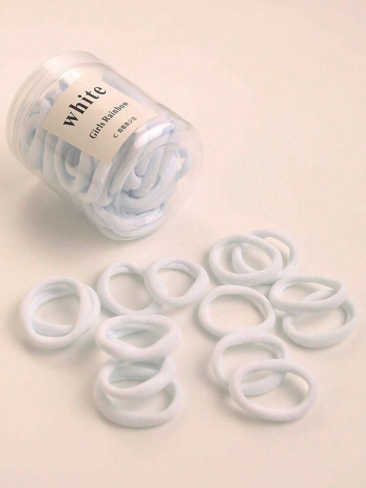 50pcs/Pack Basic High Elasticity Hair Ties For Women, Ponytail Holders Casual Hair Rubber Bands Hair Rope