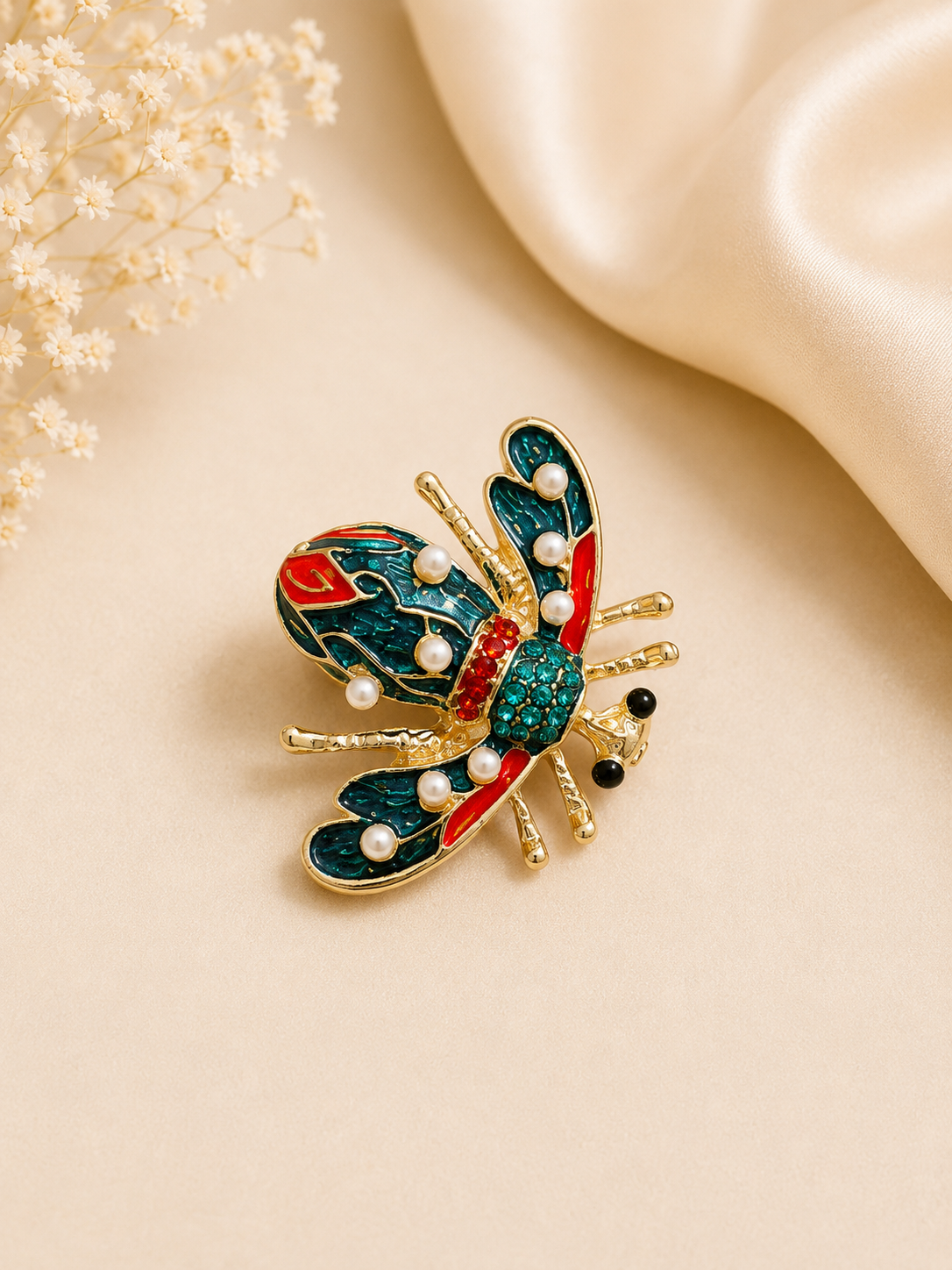 Enchanted Pearl Bee Brooch
