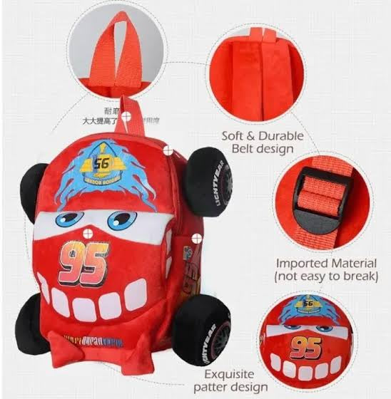 Car Plush Backpack Kindergarten School Boy Toys Kids Plush Stuffed Plush Cartoon Backpack Car Lover Kids Gift