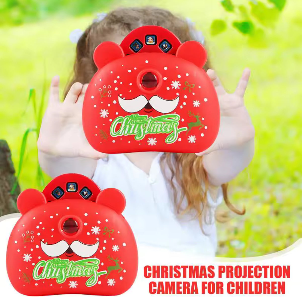 Children Projector Flashlight Christmas Camera Shape Story Projector Festive Flashlight With 24 Pictures