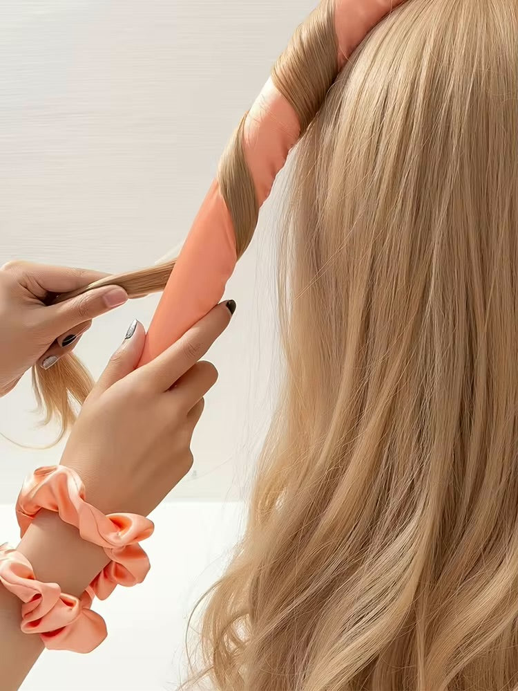 Heatless Curling Rod Set with Hair Clip & Scrunchies