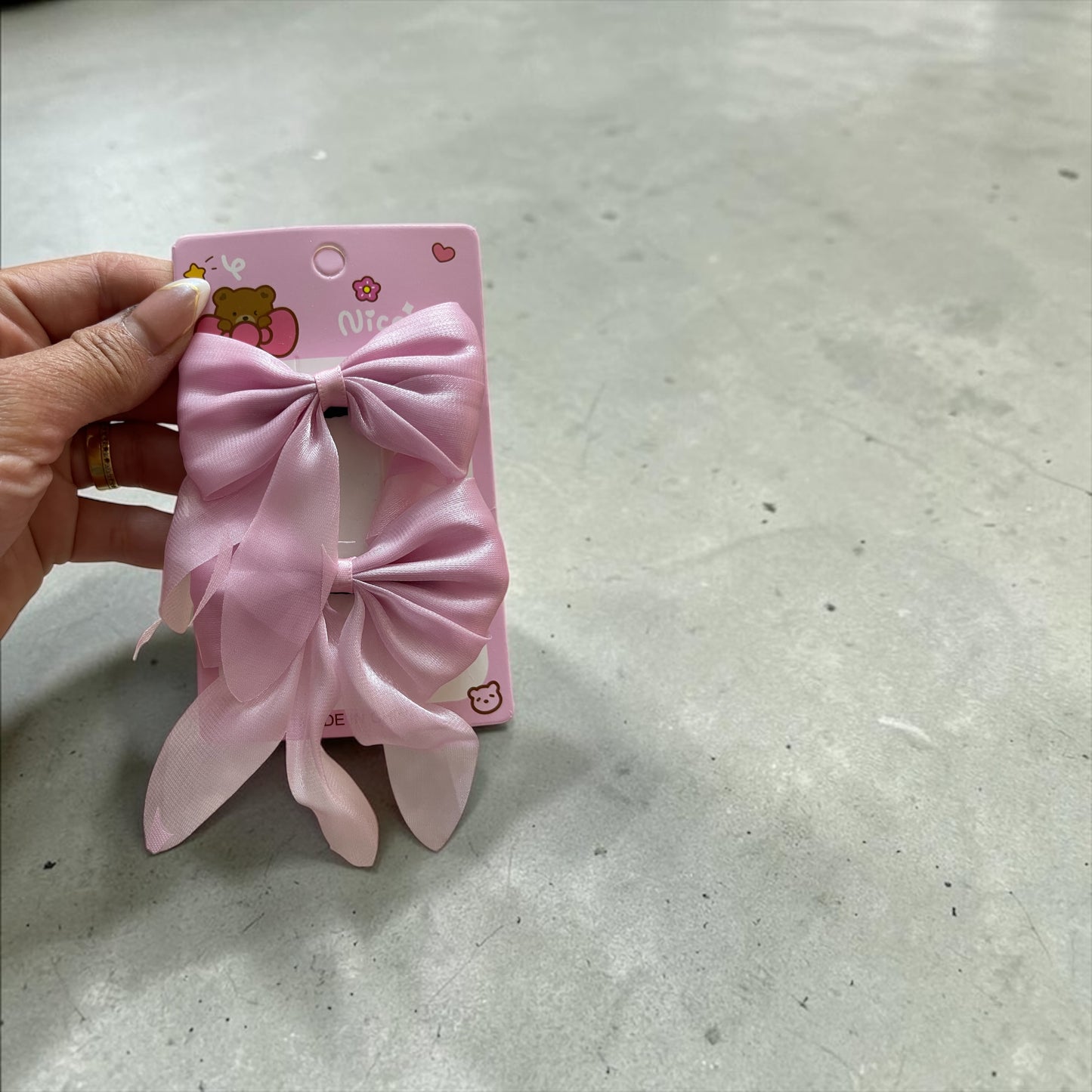 2pcs Organza Hair Bow Clips
