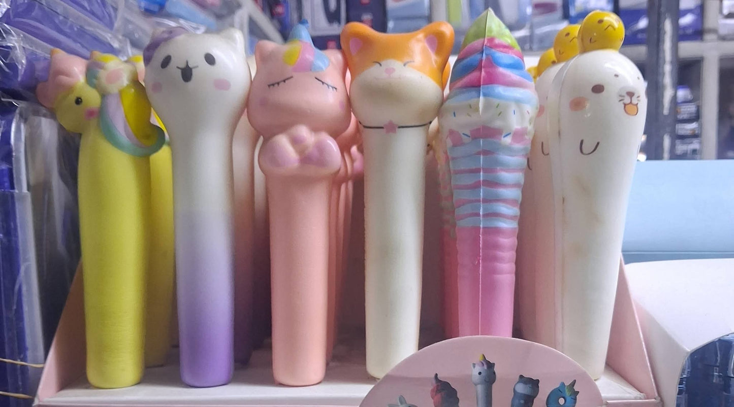 1Pcs Cute Soft Gel Pen Kawaii Decompression Pen Stationery Office School Supply Lovely Cartoon Pen Sponge Slow Rebound Gel Pen