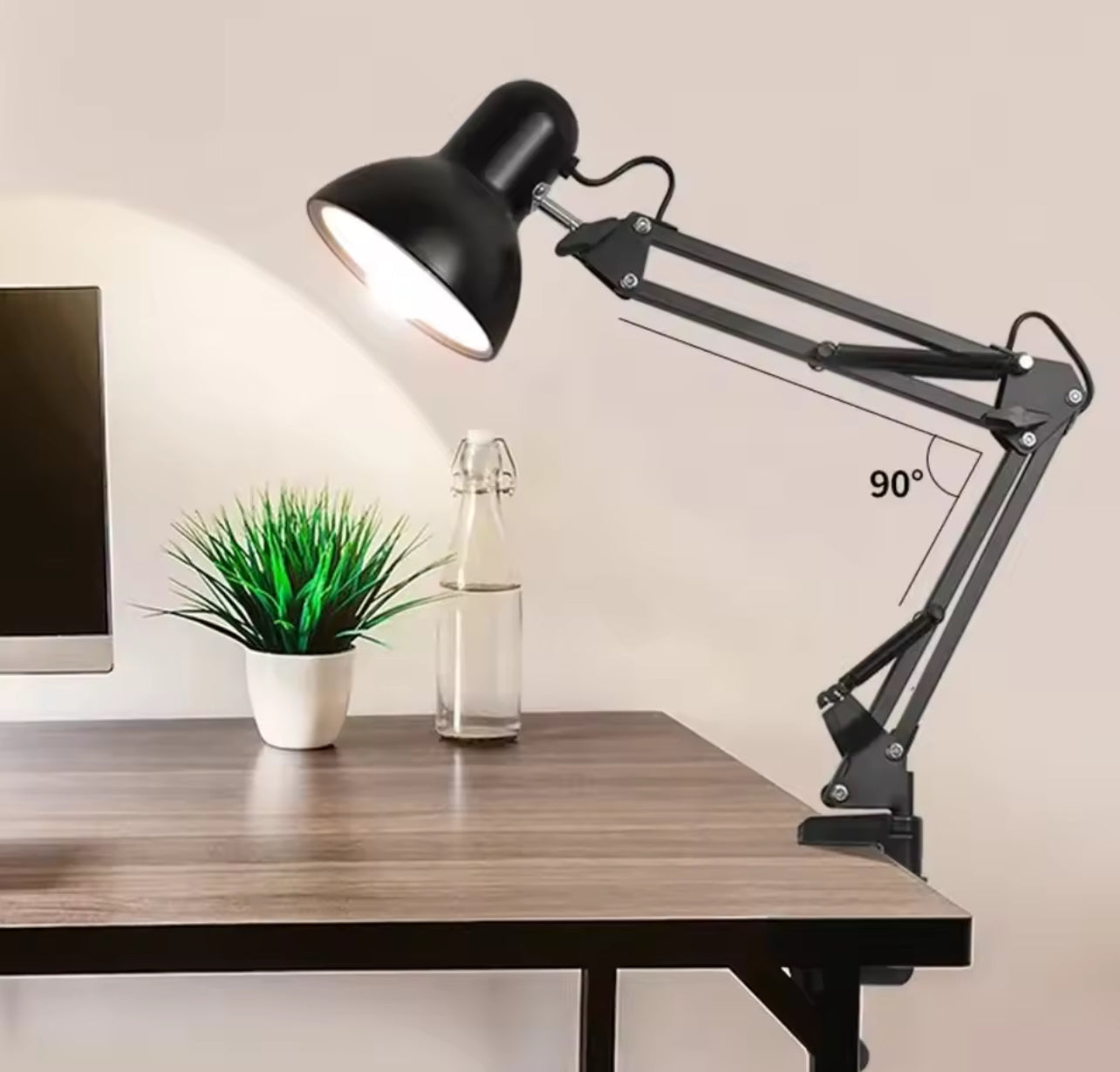 Hot Selling Metal Folding Desk Lamp Long Arm Telescopic LED Eye Protection Lamp Student Desk Clamp Bedside Reading Lamp220V
