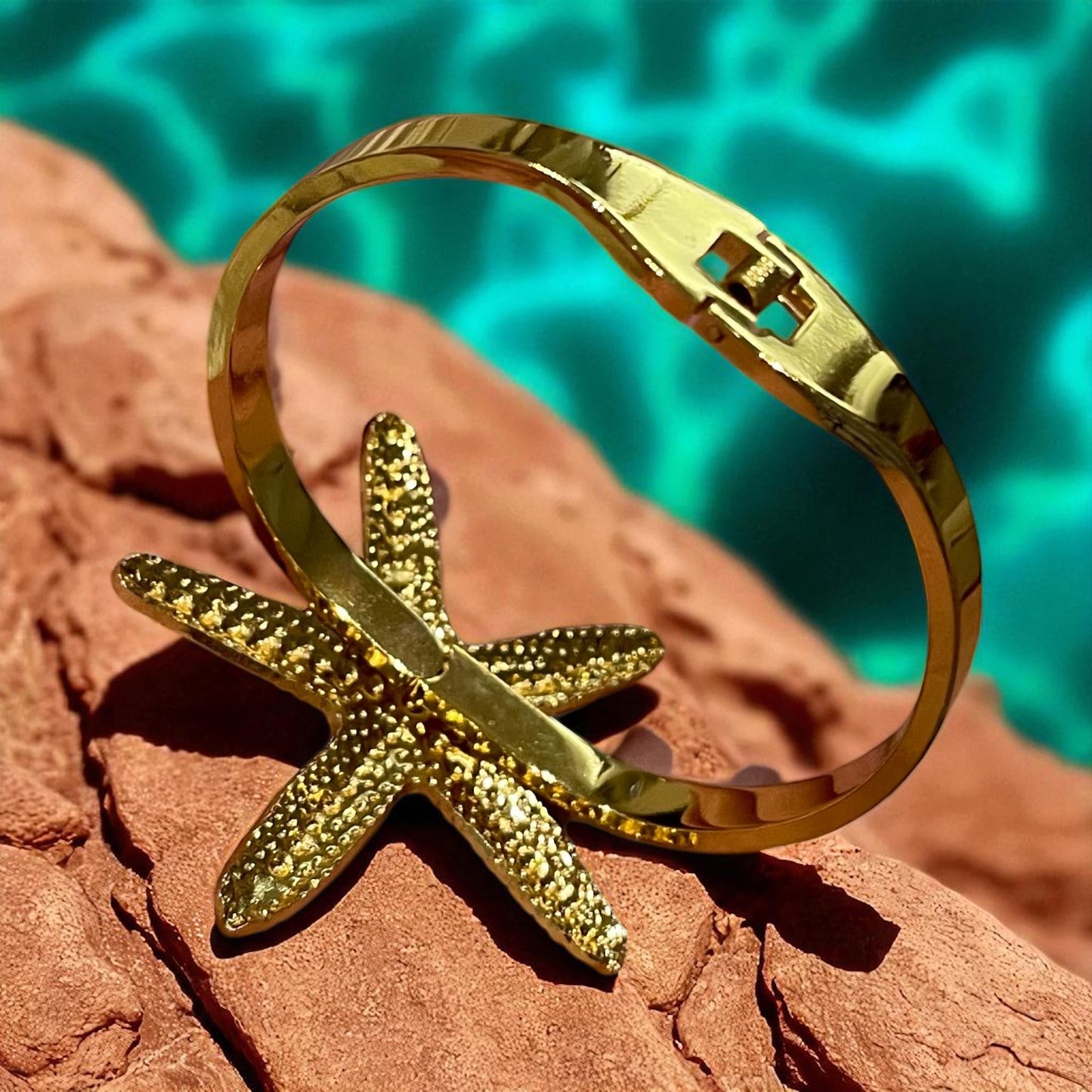 1 Pc Summer Vacation Sea Starfish Beach Stainless Steel Cuff Bangle Bracelet For Women
