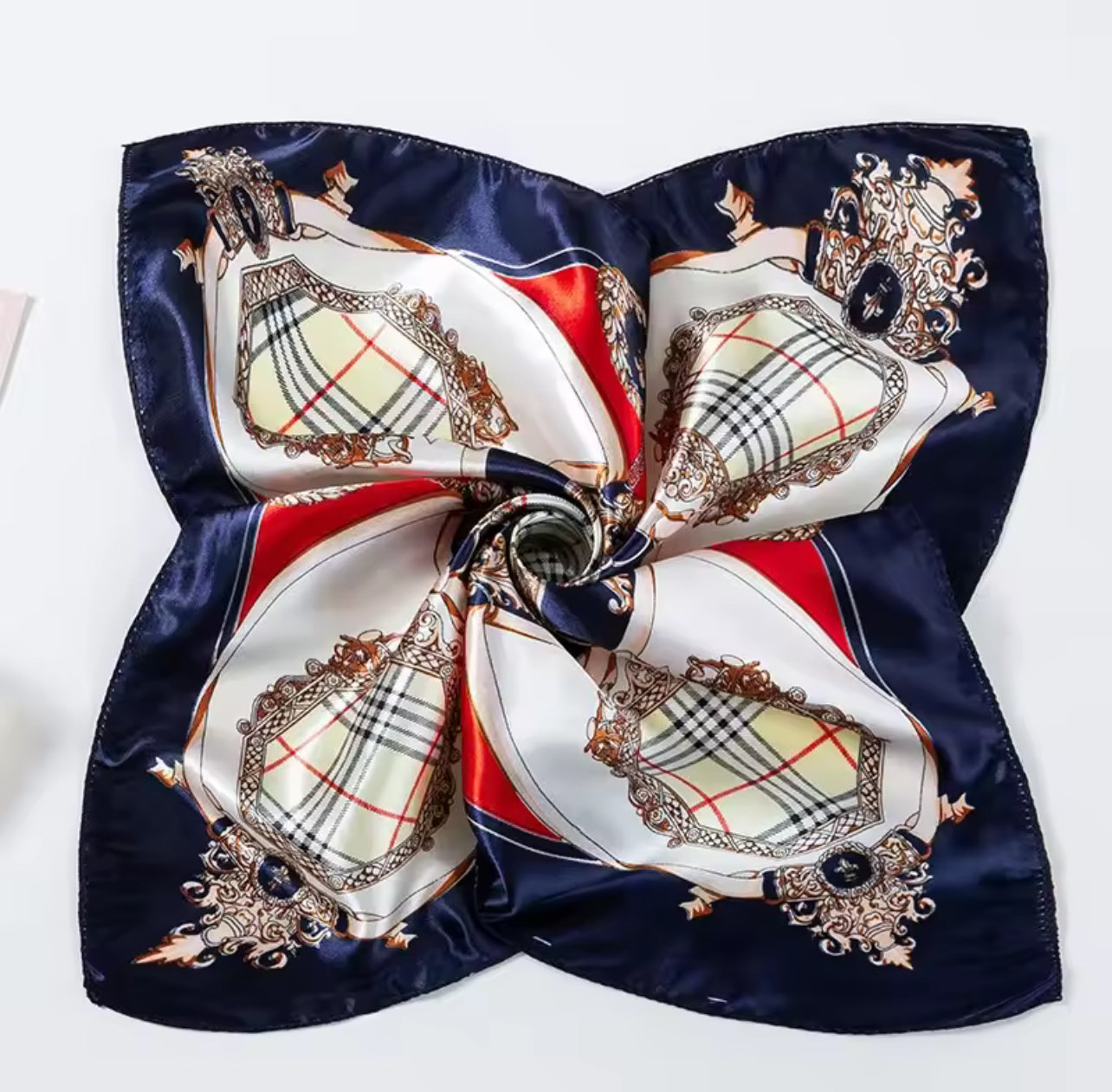 Korean Style Soft Silk Scarf Women's Small Printed Autumn Decorative Neck Tie Headscarf 50*50 Square Scarf