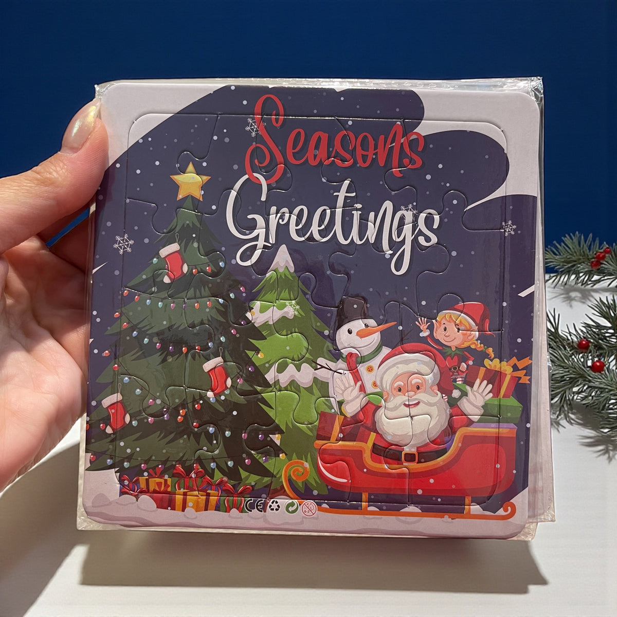 3Pcs Christmas Theme Cartoon Puzzle