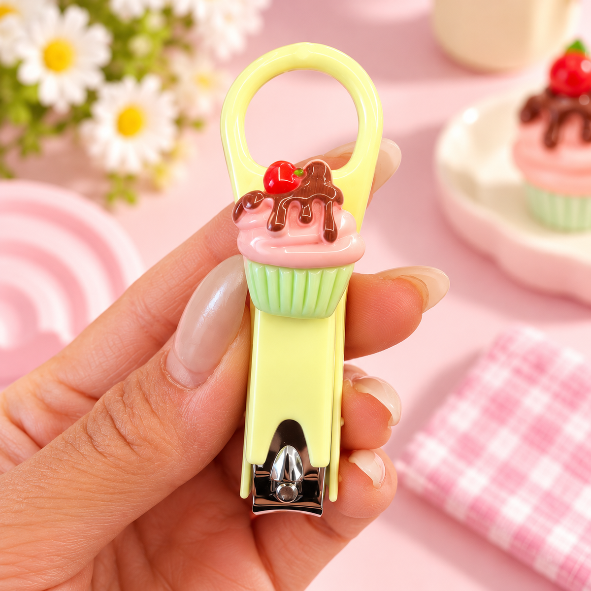 Cute Dessert Nail Clippers – Pastel Colors & Kawaii Cake Designs
