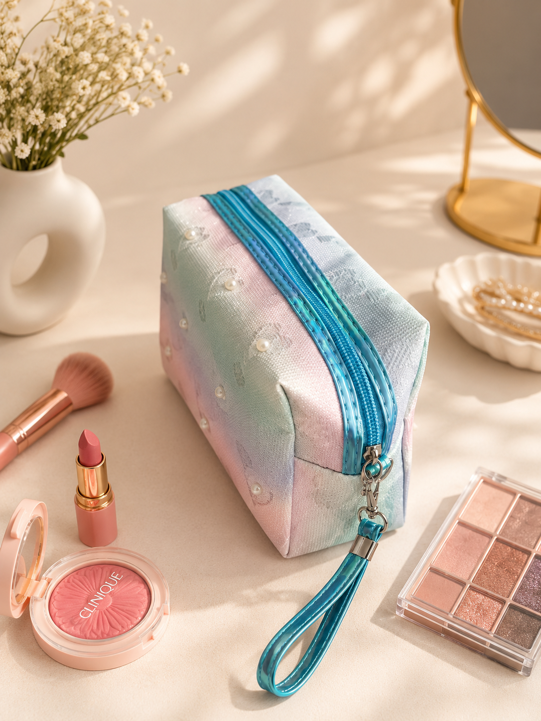Pastel Pearl Makeup Pouch